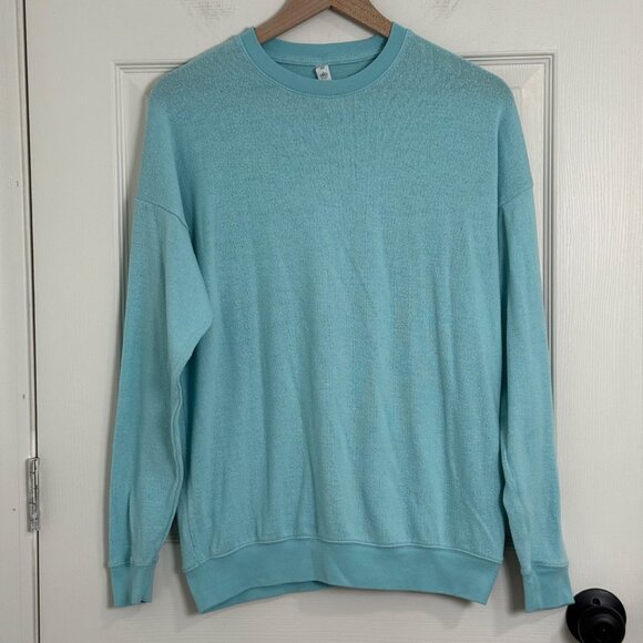 Alo Soho Sweater Women XS Light Blue Athleisure Comfort Soft - Picture 1 of 12